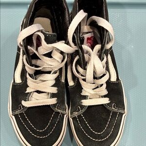 Vans Kids Black and White High-Top Sneakers